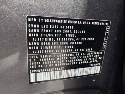2019 Volkswagen Tiguan 2.0T SE