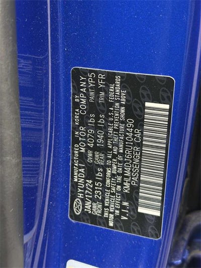 2024 Hyundai Elantra Hybrid Blue