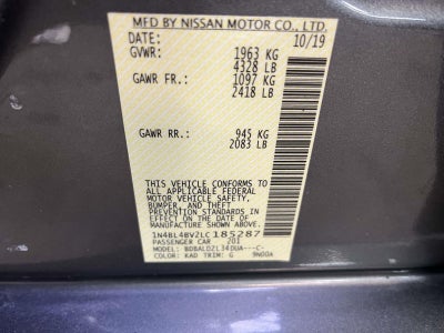 2020 Nissan Altima S FWD