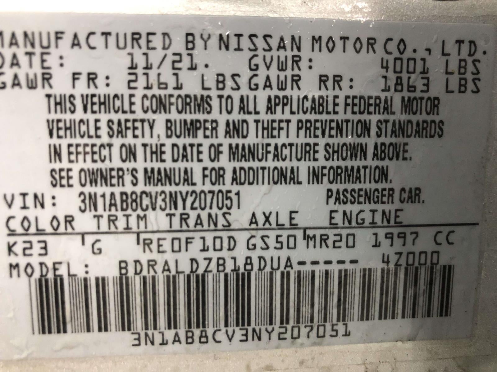 2022 Nissan Sentra SV Xtronic CVT