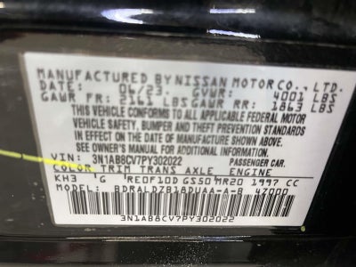 2023 Nissan Sentra SV Xtronic CVT