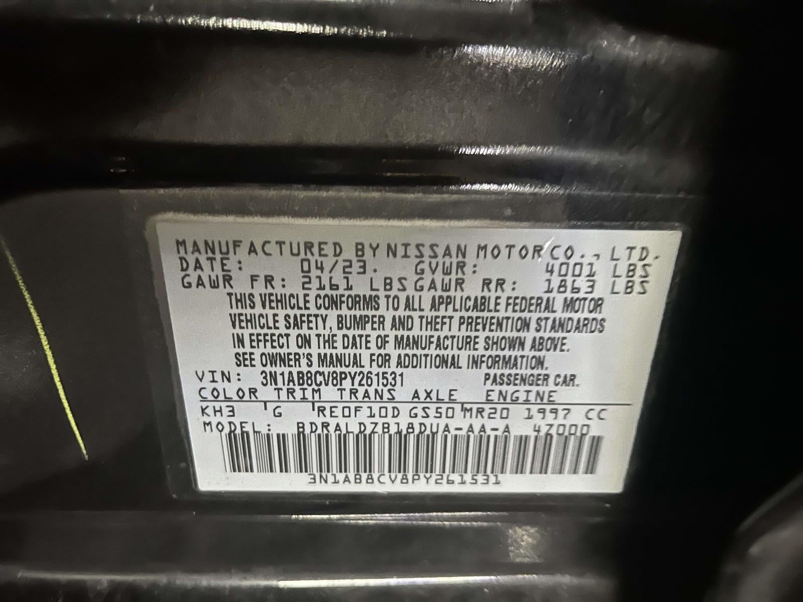 2023 Nissan Sentra SV Xtronic CVT