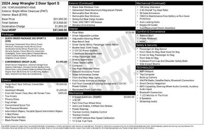 2024 Jeep Wrangler 2-Door Sport S 4x4