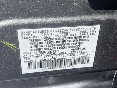 2021 Nissan Sentra SR