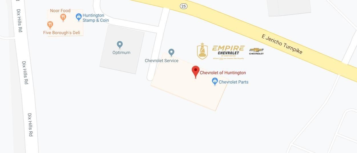 Google map location of Empire Chevrolet of Huntington
